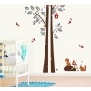 Tree Wall Sticker with Squirrel, Mushroom and Birds